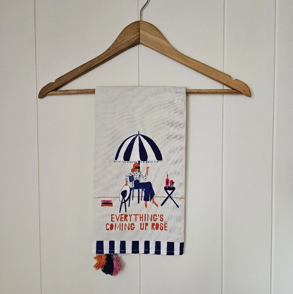 NWT Anthropologie x Mr Boddingtons Everything's Coming Up Rosè Dish Towel